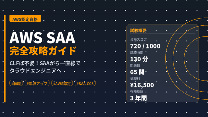 【3分で分かる】AWS SAA 完全攻略ガイド